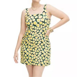 Diane Von Furstenberg Yellow and Green Floral Mini Dress